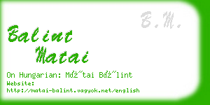 balint matai business card
